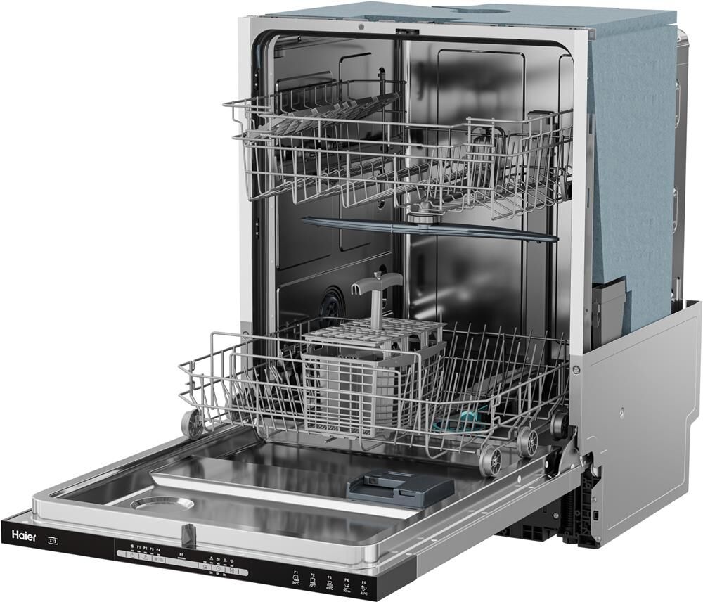 HAIER Встраиваемая посудомоечная машина HDWE13-490RU, полноразмерная, ширина 59.7см, полновстраиваем — изображение 9