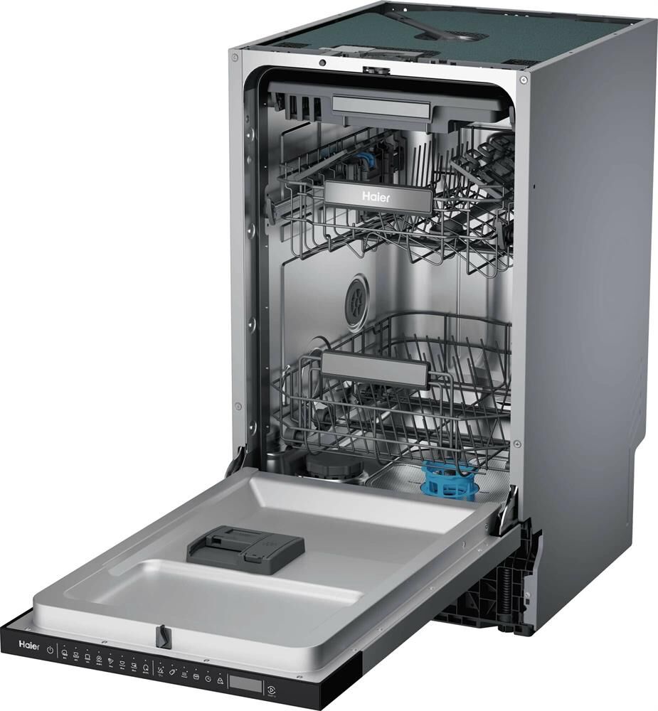 HAIER Встраиваемая посудомоечная машина HDWE11-396RU, узкая, ширина 44.8см, полновстраиваемая, загру — изображение 7