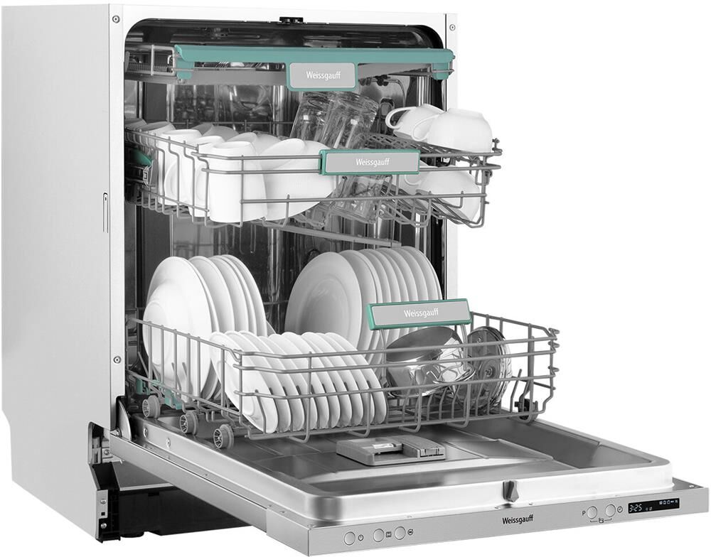 WEISSGAUFF Встраиваемая посудомоечная машина BDW 6033 Wi-Fi Inverter Autoopen, полноразмерная, ширин — изображение 7