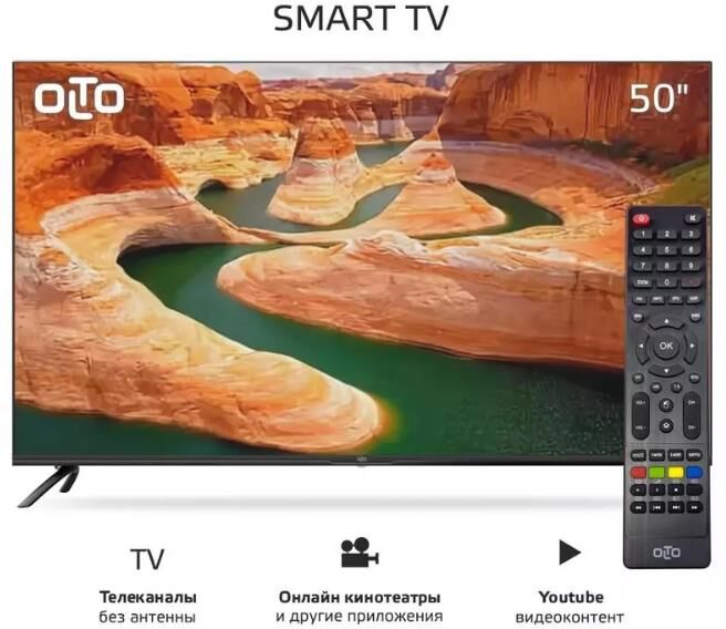 OLTO 50ST20U SMART TV 4K UHD Android Безрамочный — изображение 3