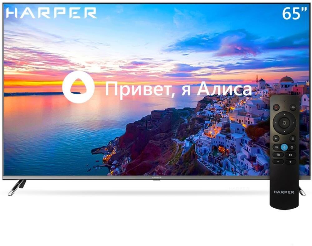 HARPER 65Q851TS UHD 4K SMART TV Яндекс Безрамочный — изображение 6