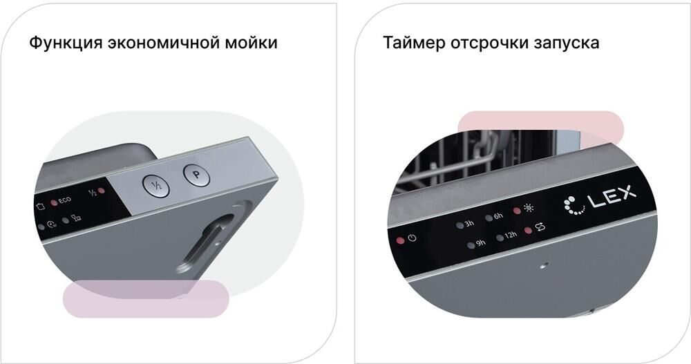 LEX Встраиваемая посудомоечная машина PM 4563 A, узкая, ширина 44.8см, полновстраиваемая, загрузка 1 — изображение 10