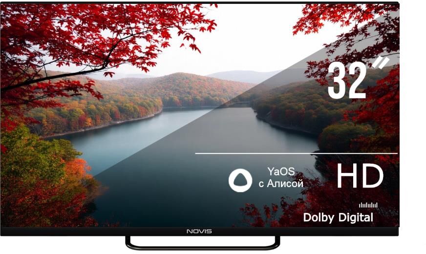 NOVIS NTV-H3229TS HD SMART TV Яндекс Безрамочный — изображение 3