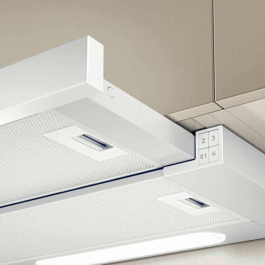 ELICA Встраиваемая вытяжка Elite 14 Lux GRVTWH/A/90, управление кнопочное, серый/стекло белое [prf01 — изображение 2