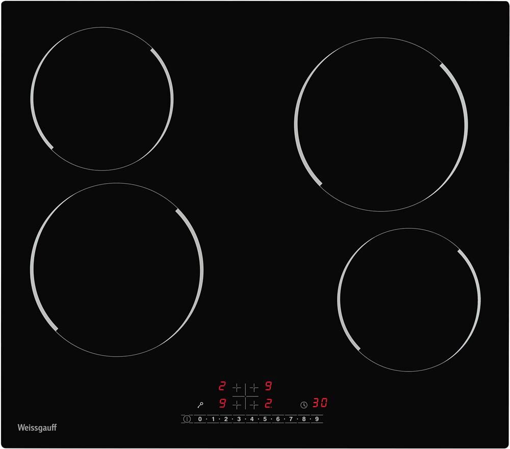 WEISSGAUFF Электрическая варочная поверхность HV 640 BS, конфорок: 4 шт., стеклокерамика, независима — изображение 2