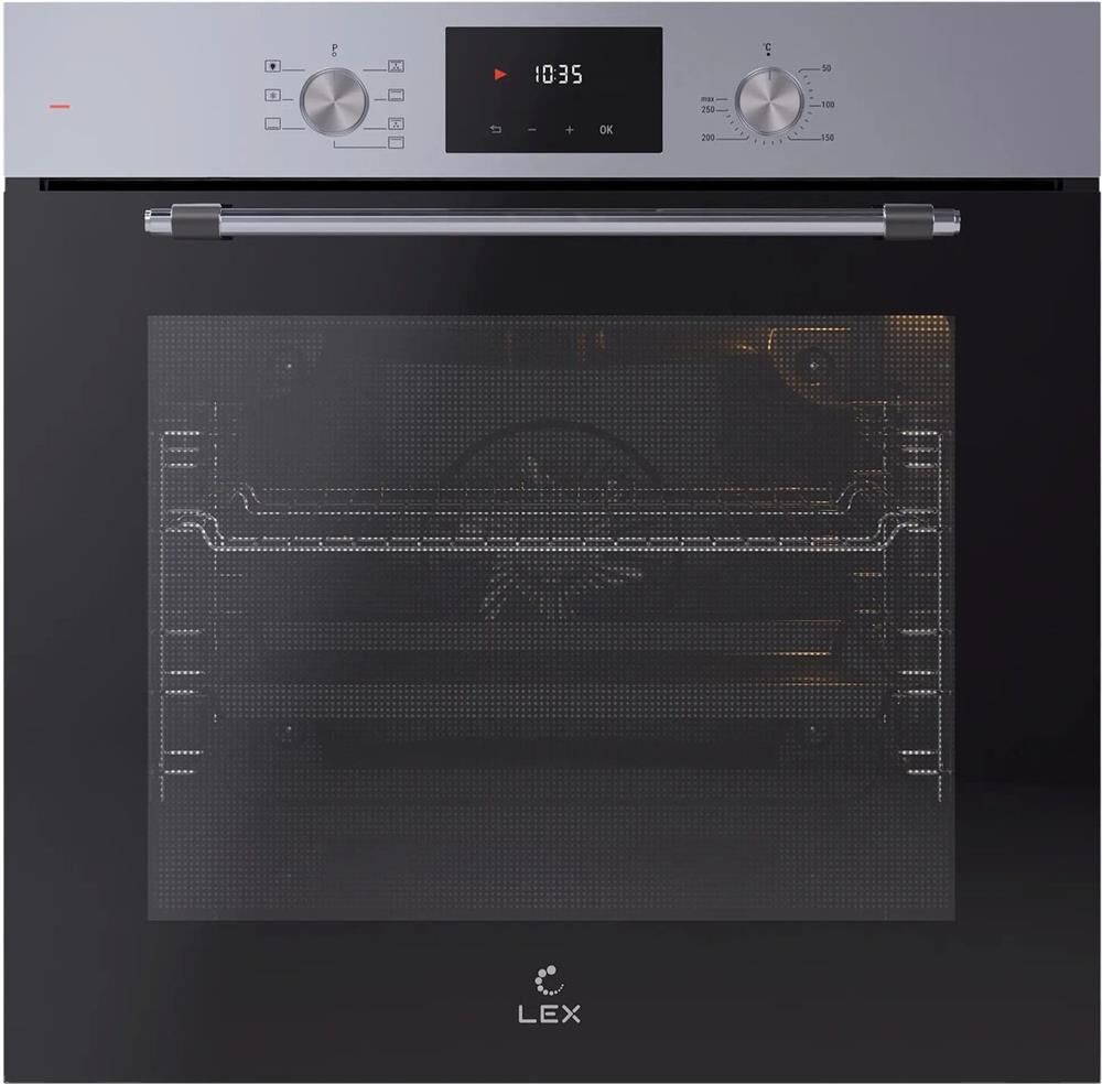 LEX Духовой шкаф электрический EDP 671 IX MAX, 78л, 59.5 х 54.7 х 59.5 см, дверца с 2 стеклами, нерж — изображение 2