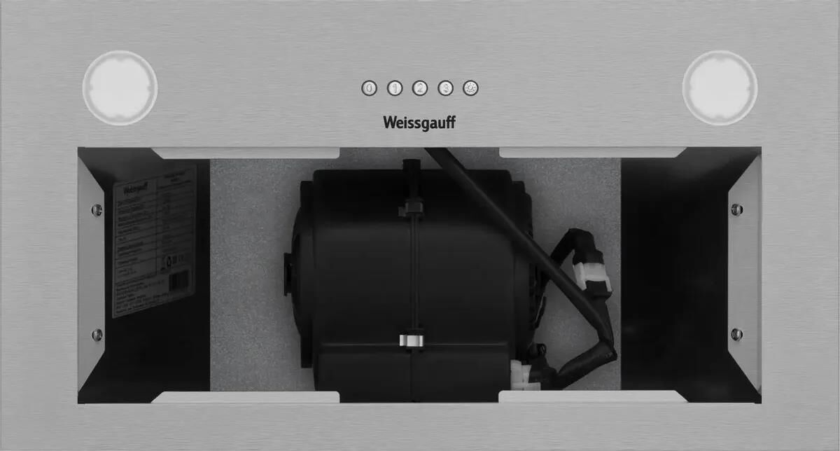WEISSGAUFF Вытяжка встраиваемая Root 600 PB Inox нержавеющая сталь управление: кнопочное (1 мотор) — изображение 3