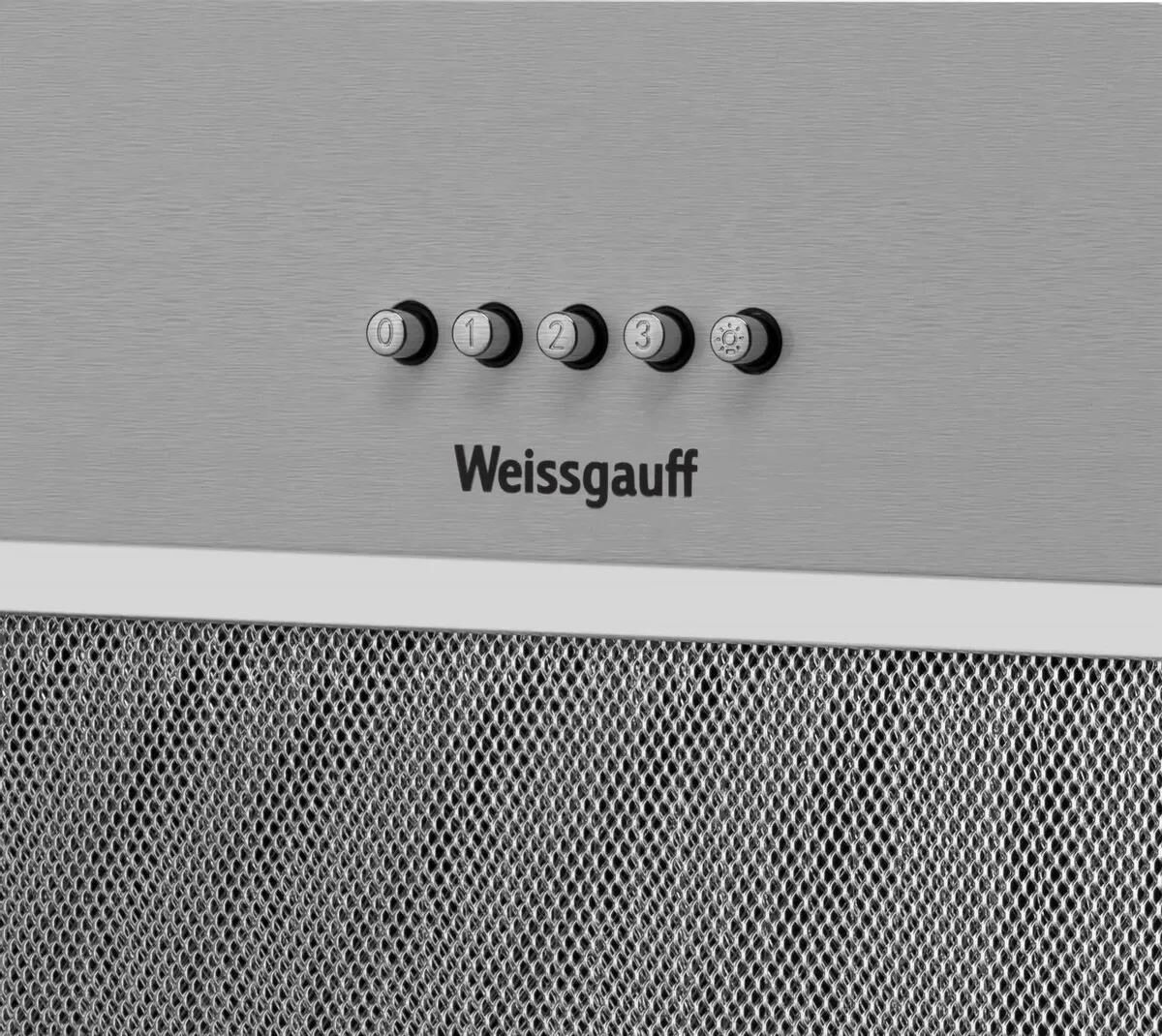 WEISSGAUFF Вытяжка встраиваемая Root 600 PB Inox нержавеющая сталь управление: кнопочное (1 мотор) — изображение 4