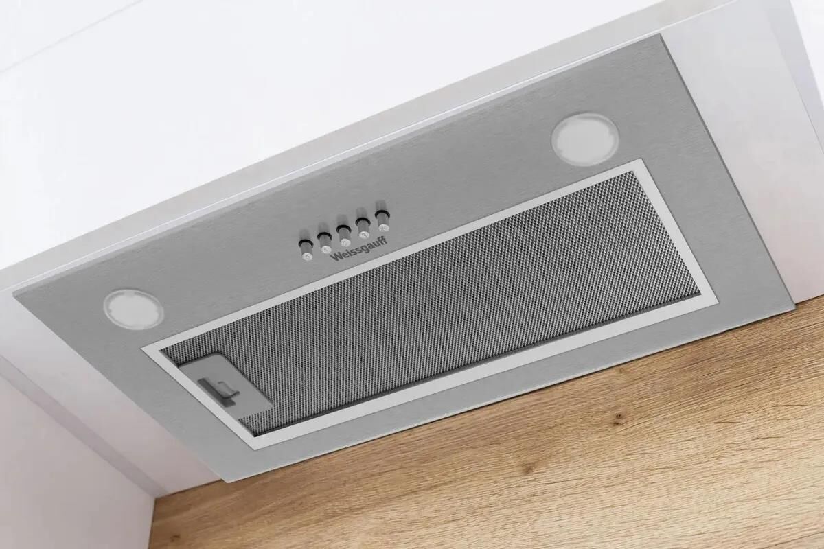 WEISSGAUFF Вытяжка встраиваемая Root 600 PB Inox нержавеющая сталь управление: кнопочное (1 мотор) — изображение 5