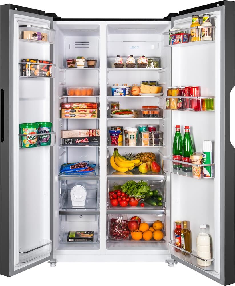 MAUNFELD Холодильник двухкамерный MFF177NFB Side by Side, инверторный черный — изображение 4