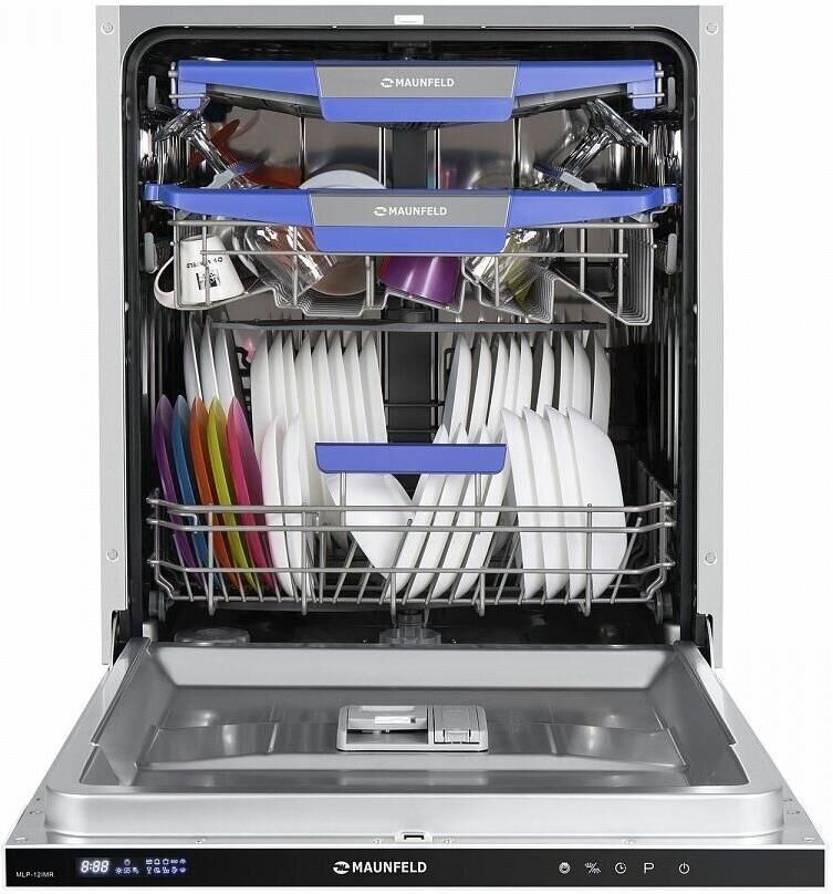 MAUNFELD Встраиваемая посудомоечная машина MLP-12IMR, полноразмерная, ширина 59.8см, полновстраиваем — изображение 2
