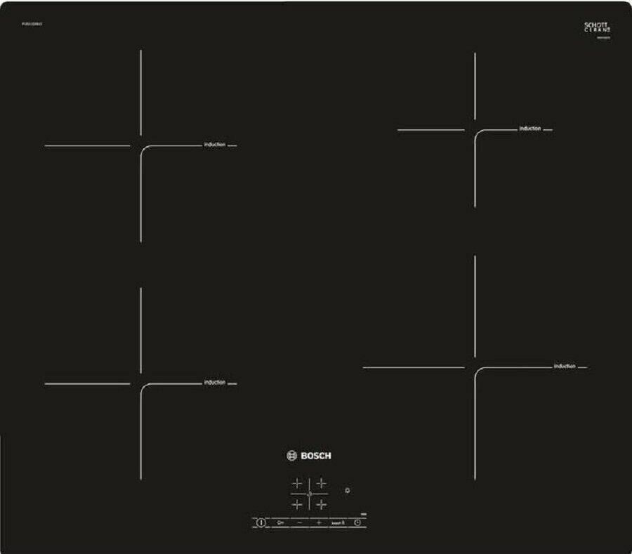 BOSCH Индукционная варочная поверхность PUE611BB6E, конфорок: 4 шт., стеклокерамика, независимая, че — изображение 9