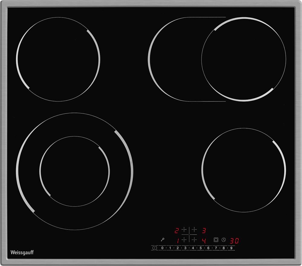 WEISSGAUFF Электрическая варочная поверхность HV 642 BS, конфорок: 4 шт., стеклокерамика, независима — изображение 7