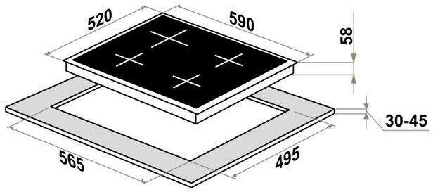 MAUNFELD Индукционная варочная поверхность CVI594SWH белый — изображение 6