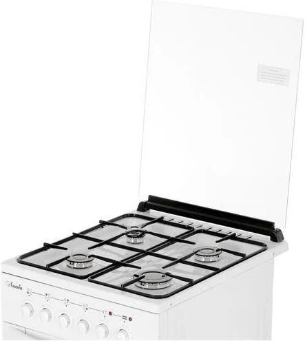 ЛЫСЬВА Газовая плита ЭГ 4к01 МС-2у, электрическая духовка, стеклянная крышка, белый — изображение 3