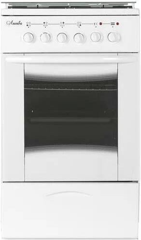 ЛЫСЬВА Газовая плита ЭГ 4к01 МС-2у, электрическая духовка, стеклянная крышка, белый — изображение 10