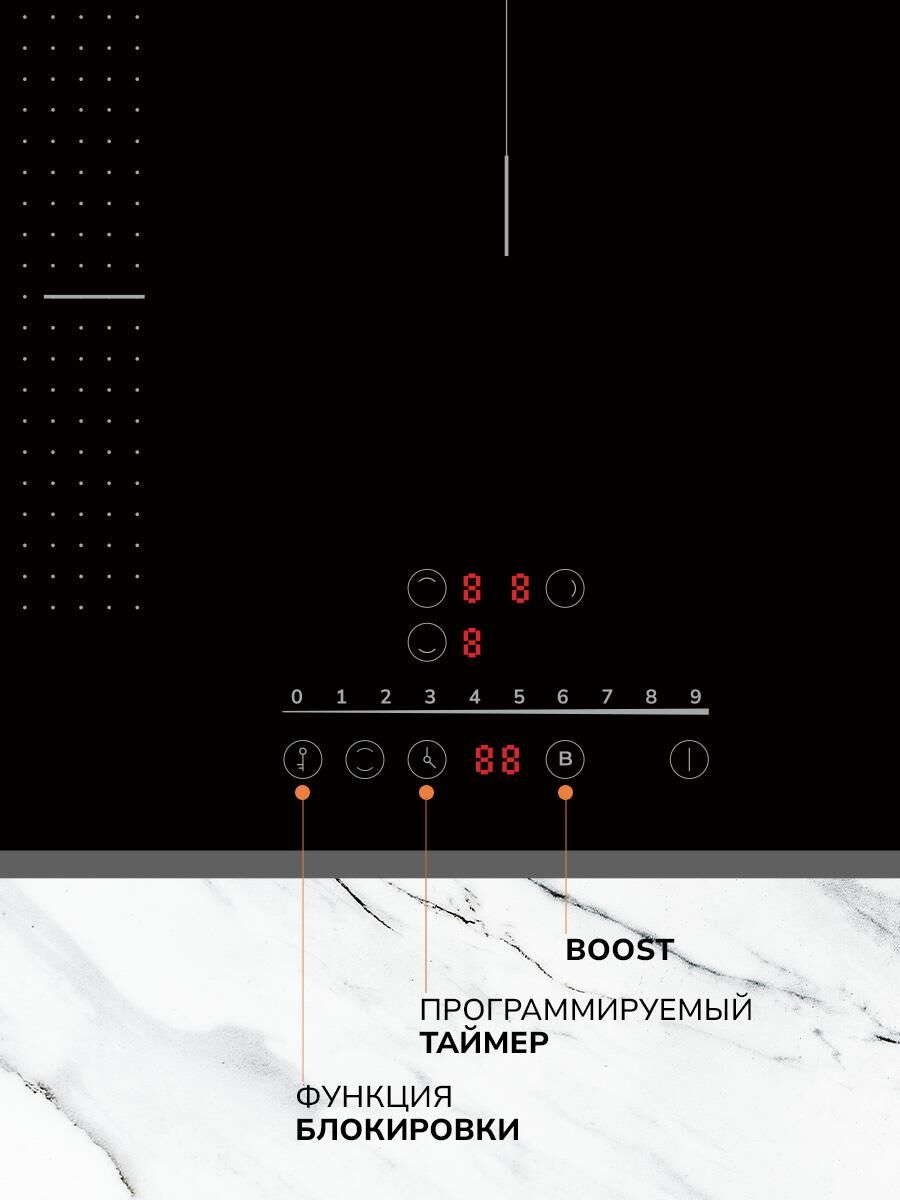 MILLEN MIH 452 BL Индукционная варочная поверхность — изображение 3