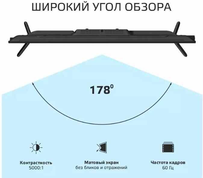 OLTO 43ST20U SMART TV 4K UHD Android Безрамочный — изображение 6