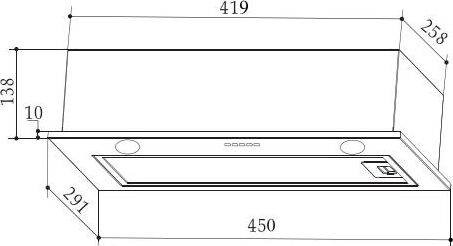 WEISSGAUFF Вытяжка встраиваемая Box 452 White белый управление: кнопочное (1 мотор) — изображение 8