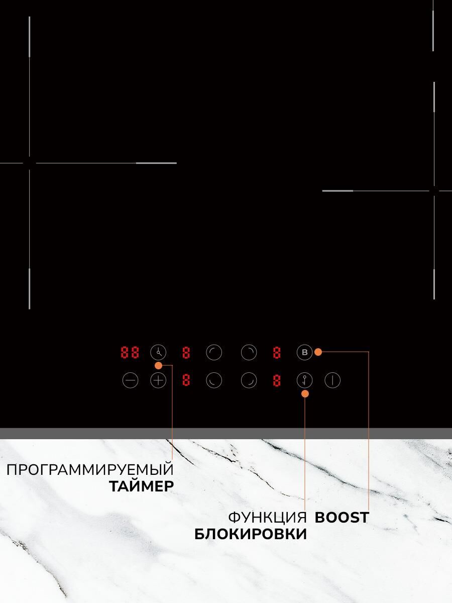 MILLEN MIH 601 BL Индукционная варочная поверхность — изображение 3