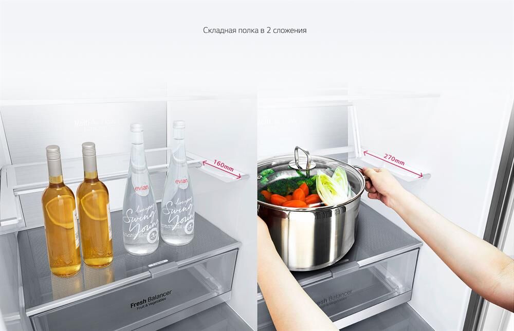 LG GC-B459ANMW 344л, серебристый — изображение 2