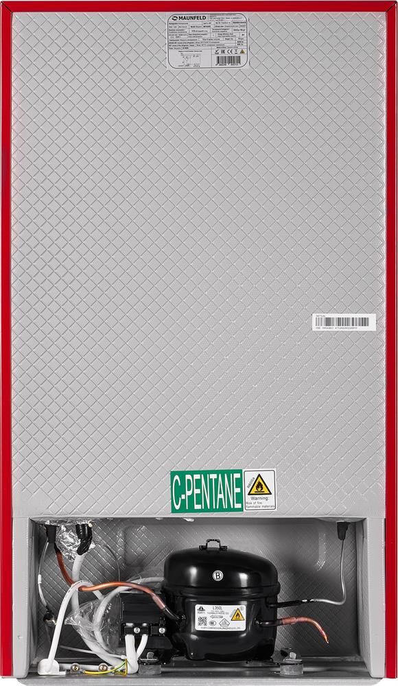 MAUNFELD Холодильник однокамерный MFF83RR DeFrost, красный — изображение 5