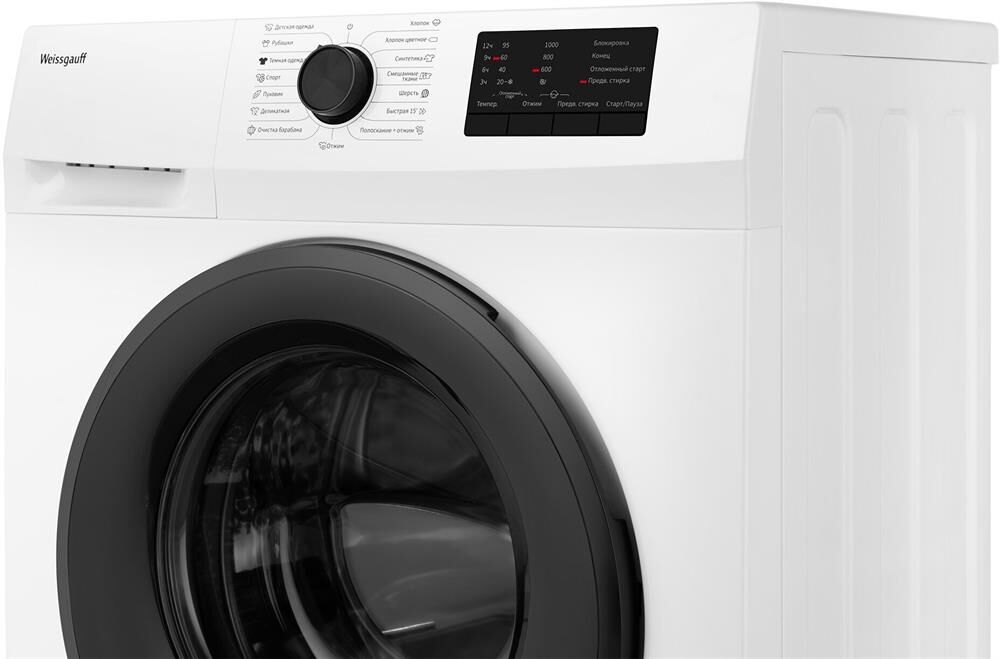 WEISSGAUFF Стиральная машина WM 4506 LED класс: A+++ загр.фронтальная макс.:6кг белый — изображение 7