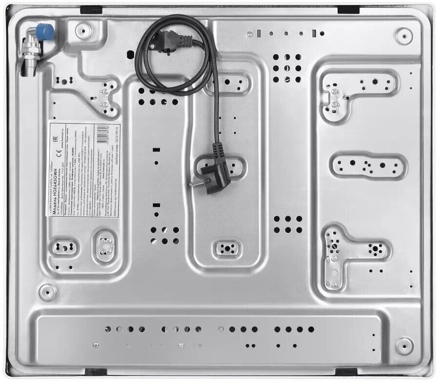 HOMSAIR Газовая варочная панель HGE643GWH, 4 конфорки, эмалированная сталь, белый — изображение 5