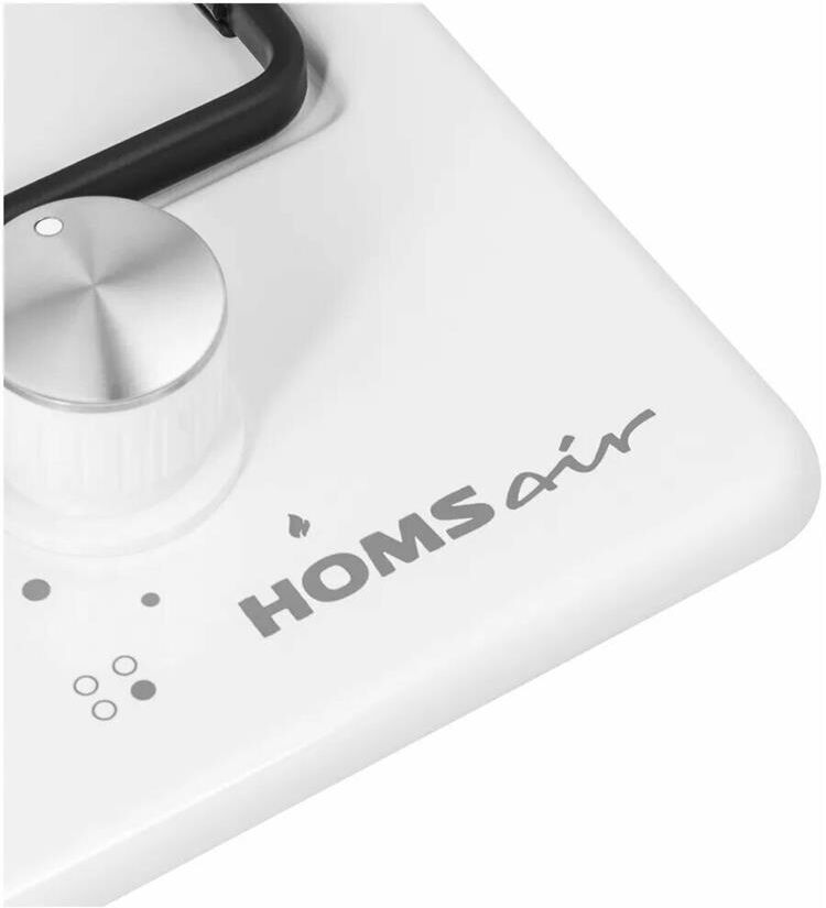 HOMSAIR Газовая варочная панель HGE643GWH, 4 конфорки, эмалированная сталь, белый — изображение 7