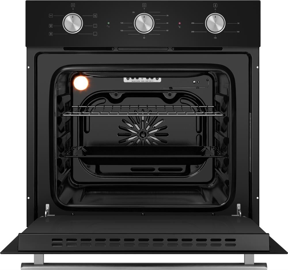 MAUNFELD Духовой шкаф электрический AEOF6060B, 60л, 59.5 х 52.5 х 59 см, дверца с 3 стеклами, черный — изображение 2