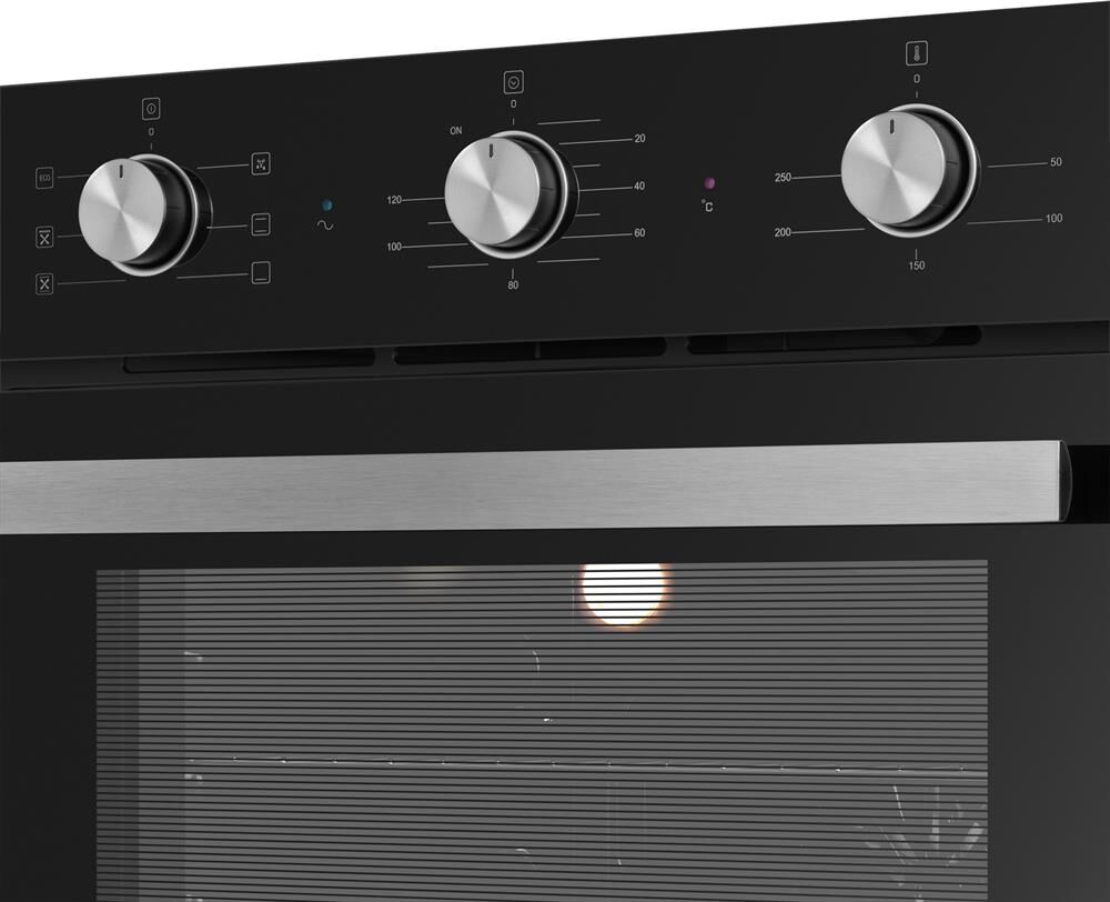 MAUNFELD Духовой шкаф электрический AEOF6060B, 60л, 59.5 х 52.5 х 59 см, дверца с 3 стеклами, черный — изображение 8