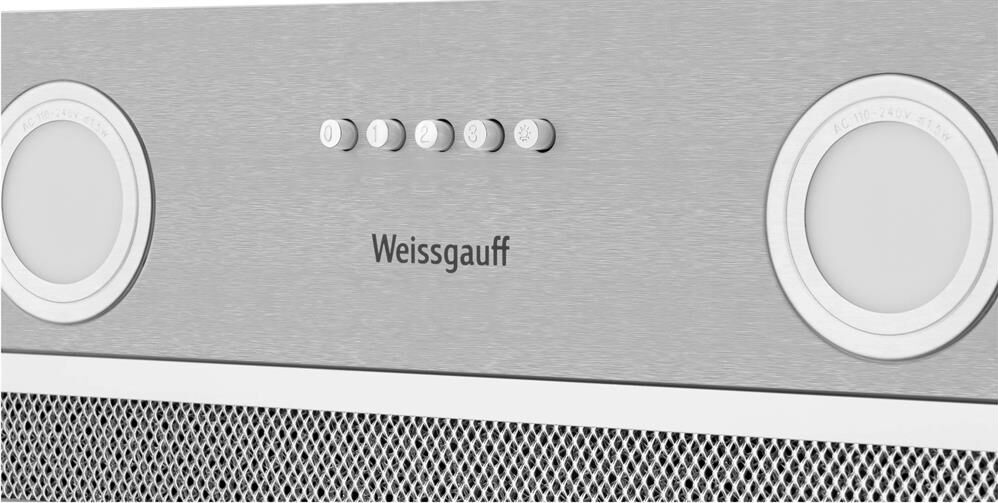 WEISSGAUFF Вытяжка встраиваемая Box 455 Inox нержавеющая сталь управление: кнопочное (1 мотор) — изображение 4