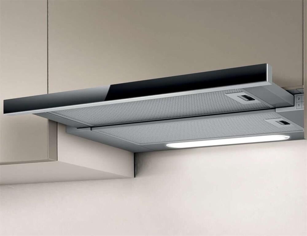 ELICA Встраиваемая вытяжка Elite 14 Lux GRVT/A/90, управление кнопочное, серый/стекло черное [prf009 — изображение 2