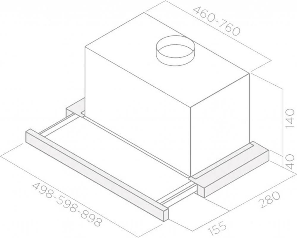 ELICA Встраиваемая вытяжка Elite 14 Lux GRVT/A/90, управление кнопочное, серый/стекло черное [prf009 — изображение 3