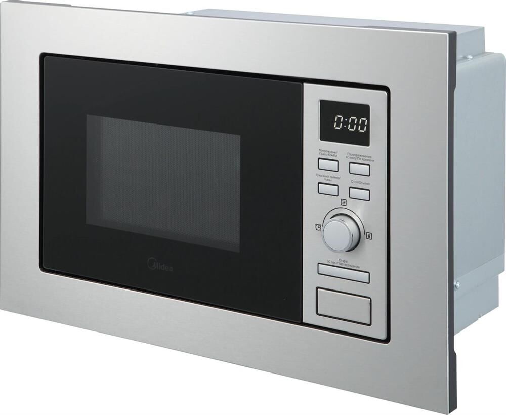 MIDEA Встраиваемая микроволновая печь MI62170X, 17л, 800Вт, нержавеющая сталь — изображение 2