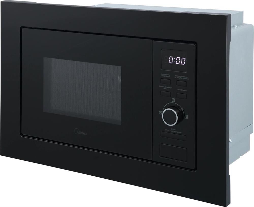MIDEA Встраиваемая микроволновая печь MI62170B, 17л, 800Вт, черный — изображение 3