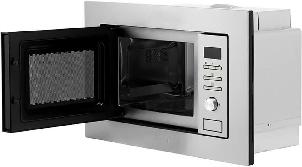 SMEG Встраиваемая микроволновая печь FMI020X, 21л, 800Вт, нержавеющая сталь — изображение 4