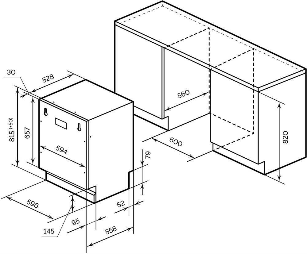 LEX Встраиваемая посудомоечная машина PM 6062 B, полноразмерная, ширина 59.6см, полновстраиваемая, з — изображение 8
