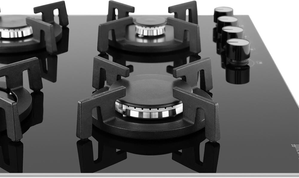 WEISSGAUFF Газовая варочная панель HG 640 BGV, 4 конфорки, закаленное стекло, черный — изображение 6