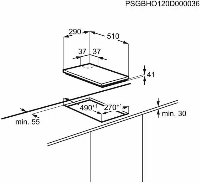 ELECTROLUX Газовая варочная панель EGG3322NVX, 2 конфорки, нержавеющая сталь, серебристый — изображение 9