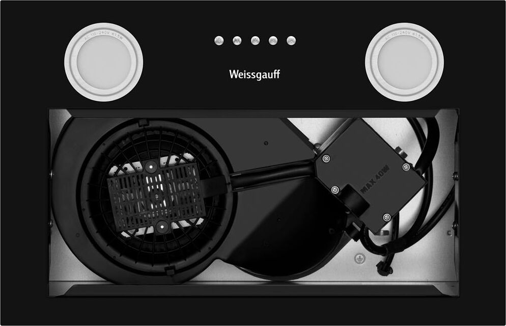 WEISSGAUFF Вытяжка встраиваемая Box 456 Black черный управление: кнопочное (1 мотор) — изображение 4