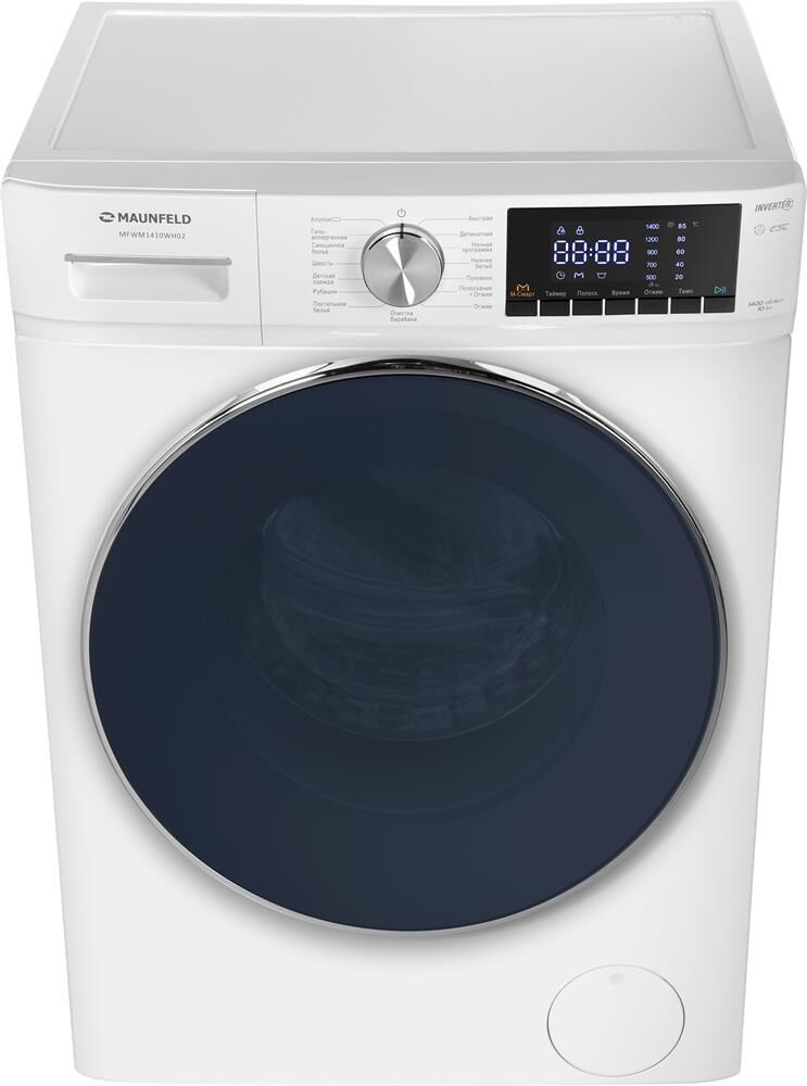 MAUNFELD Стиральная машина MFWM1410WH02, с фронтальной загрузкой, 10кг, 1400об/мин, инверторная — изображение 2