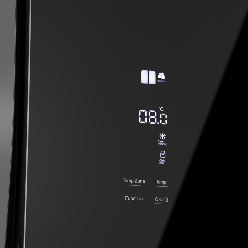 MAUNFELD Холодильник трехкамерный MFF181NFB Side by Side, инверторный черный — изображение 6