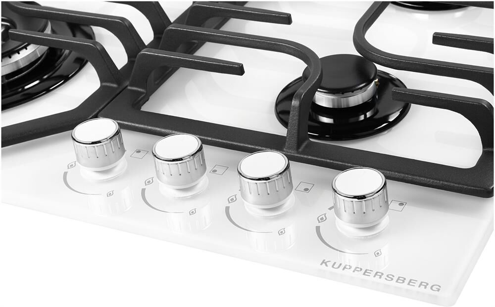 KUPPERSBERG Газовая варочная панель FG 63 W, 4 конфорки, закаленное стекло, белый — изображение 2