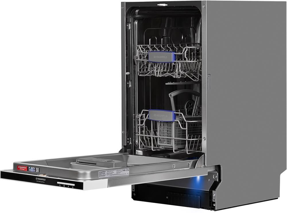 MAUNFELD Встраиваемая посудомоечная машина MLP-082D, узкая, ширина 44.8см, полновстраиваемая, загруз — изображение 4