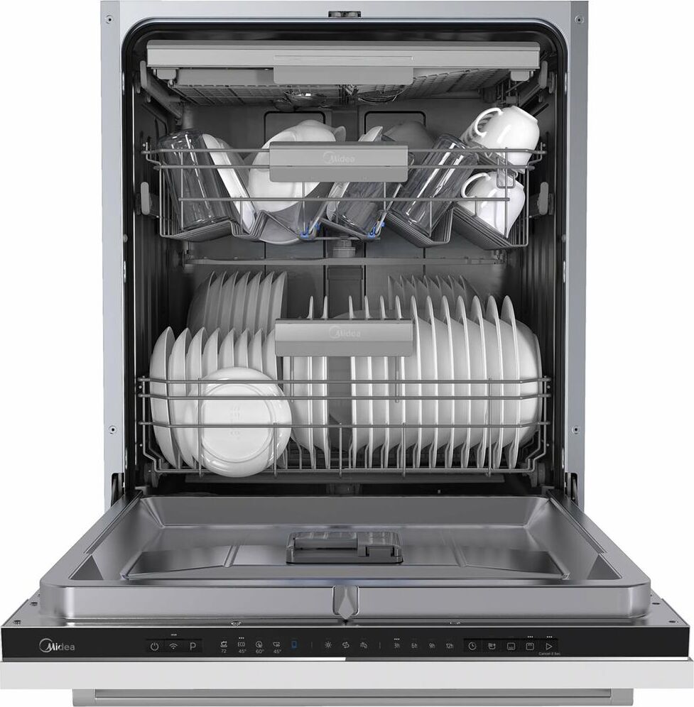 MIDEA Встраиваемая посудомоечная машина MID60S150i, полноразмерная, ширина 59.8см, полновстраиваемая — изображение 3