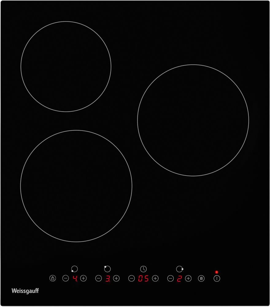 WEISSGAUFF Электрическая варочная поверхность HV 430 B, конфорок: 3 шт., стеклокерамика, независимая — изображение 2