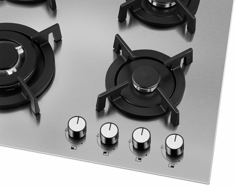 WEISSGAUFF Газовая варочная панель HGG 641 XRV, 4 конфорки, нержавеющая сталь, серебристый — изображение 4