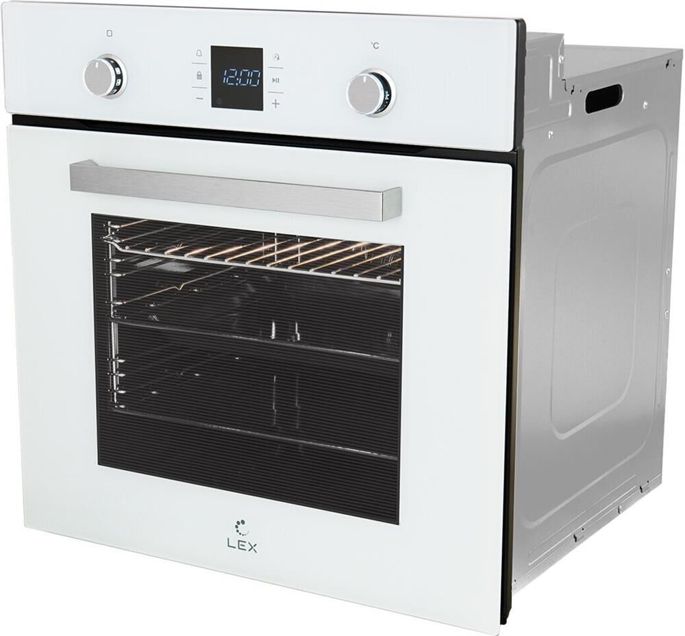 LEX Духовой шкаф электрический EDP 094 WH, стекло белое/нержавеющая сталь — изображение 4