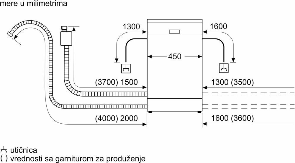 BOSCH Встраиваемая посудомоечная машина SPV6ZMX17E, узкая, ширина 44.8см, полновстраиваемая, загрузк — изображение 9